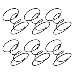 6Pcs Double Cone Coil Springs for Sofa Upholstery Repair Metal Black Iron