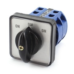 1Pcs Square Panel 2-Pole 3-Position Momentary Universal Rotary Changeover Switch