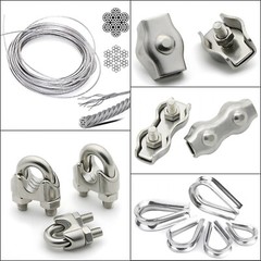 Simplex Duplex Egg Shape U Bolt Thimble Steel Wire Grips Clamp Clips Rope Cable