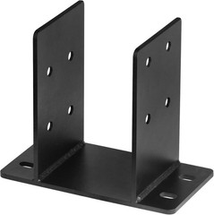 2 PCS 6×6 Post Base, Heavy Duty Welds Steel Post Bracket for Pole Barns and P…