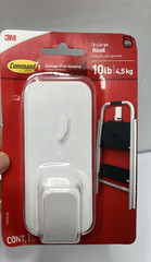 3M Command 2pk X-Large Hook 10 Lb Damge Free White