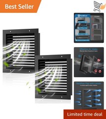 2 Pack 12×12 Aluminum Gable Vents with Screen for Attic Sheds Walls