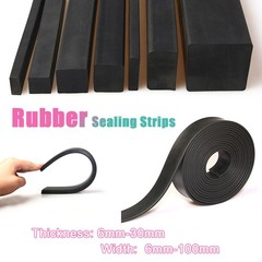 Solid Rubber Sealing Strips Flat Strips, Buffering Pads Oil-Resistant Non-Slip