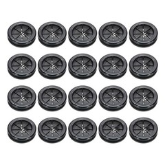 20 Pcs 7/8″ Desk Grommet Round Double-Sided Cables Grommet Black