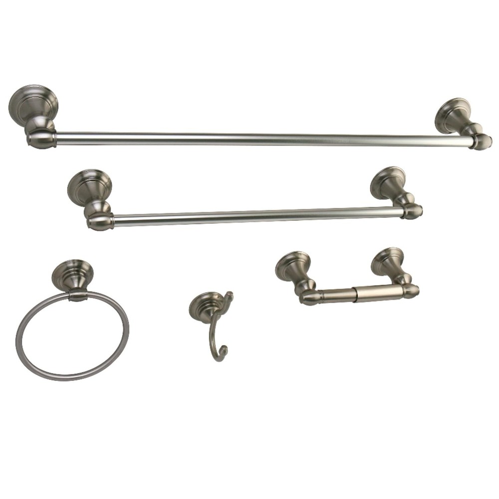 Kingston Brass Bahk2612478Sn Provence 5-Piece 18-Inch And 24-Inch Towel Bars