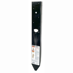 Fence Post Repair 12-Gauge E-Z Mender Steel Black Powder-Coated Long-Lasting Use