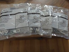 48 CLOSETMAID 7546 DOWN CLIP/ANCHOR WITH SCREWS 4 Packs of 12