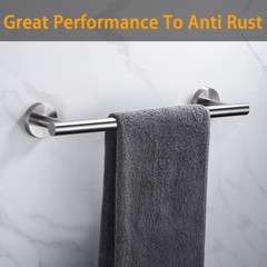 Nolimas Brushed Nickel 16-inch SUS304 Stainless Steel Bath Towel Bar Wall Mount