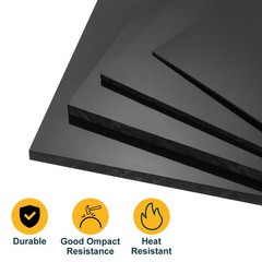 4 Sheets ABS Plastic 12″x16″, Thickness 0.04″, DIY, Black