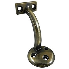 Hardware 22820ABV Antique Brass 31/8 Inch 79mm 3 Hole Handrail Bracket Mount