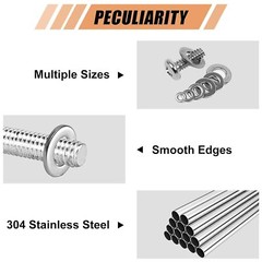 Washers, 900 Pcs Washers for Screws, 304 Stainless Steel Flat Flat…