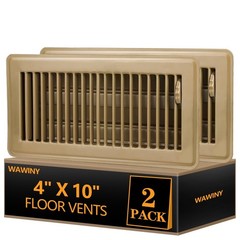 Floor Register 4×10 Inch, 2 Pack Heavy Duty Steel Vent Covers for Home Floor,…