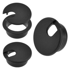 1-1/2 inch(38mm) Black Desk Hole Cover Grommet ABS Plastic Wire Organizers fo…
