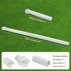 11.5Ft Long Gutter Downspout Extensions Flexible, Drain Downspout Extender, down
