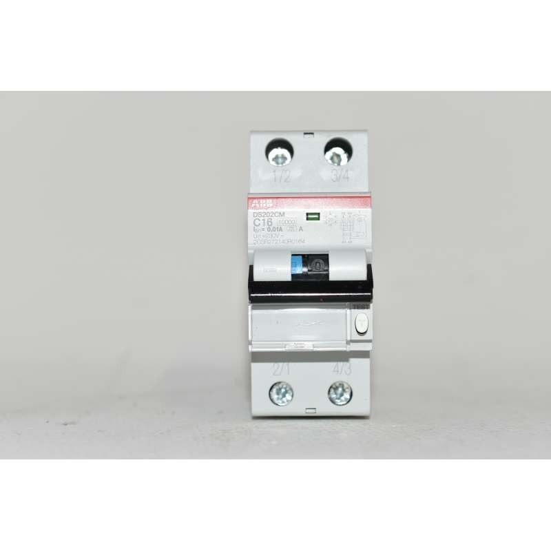 ABB DS202CMC16A10 Magnetic Differential Circuit Breaker 2P C16 10mA Type A 10KA