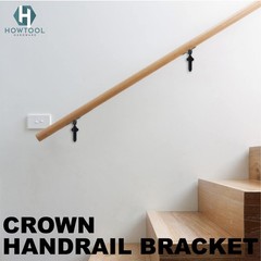 Commercial Handrail Bracket Wall Mounted Oil Rubbed Bronze Black, 3 Pack |
