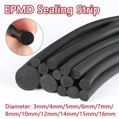 Solid Rubber Sealing Strip 3mm-16mm EPMD Sponge Round Strip Door Windows Seal