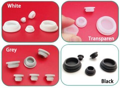 White/Black/Grey/Clear Snap-on Hole Plug 2.5mm – 14mm Silicone Blanking End Caps