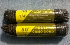 T.W. Evans Camouflage 1/4 in. x 50 ft. Braided Poly Rope Camo ~ Hunting Outdoors