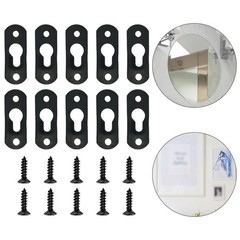 Reliable Keyhole Hanging Plates for Wall Decor Black Frames Fastener