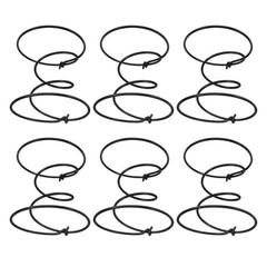 6Pcs Double Cone Coil Springs for Sofa Upholstery Repair Metal Black Iron