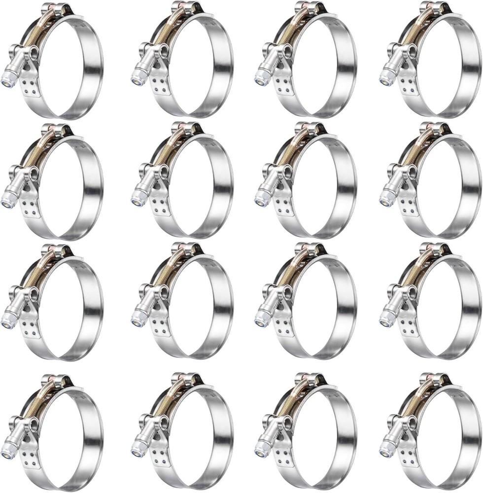 12Pack 1.75″ 1.75″ t bolt hose clamp 51-57mm(2″-2.24″) 12pcs t bolt hose clamp