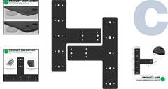 Set of 2 T-Shape Brackets – Alloy Steel Flat Post Support for Lumber Projects