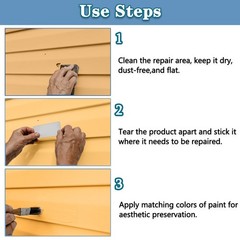 Vinyl Siding Repair Patch Kit, Vinyl Repair Kit Self-Adhesive Vinyl Siding
