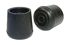 Furniture Leg Tip, Black Rubber, 1/2-In., 4-Pk. – F31928TV