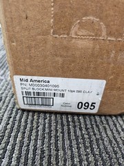 (QTY 10) Mid-America M00030401095 095 Split Block Mini Mounts Dark Clay