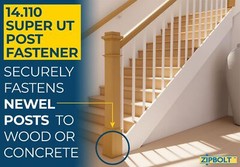 14.110 Super Ut Newel Post Fastener ” Quick And Easy Wrenchfree Installation Of
