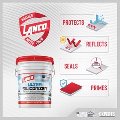 Ultra Siliconizer 1 Gal. 100% Acrylic Elastomeric White Reflective Roof Sealer