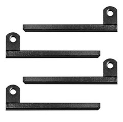 4 Pack Unique Home Designs Flush-Mount Brackets Black w/ Screws 5WG900BLACKFB