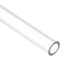 2pcs Clear Rigid Tubing Pipe 12mm ID x 18mm OD 305mm Plastic Tube