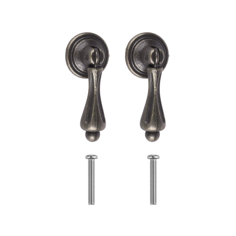 Bluecell 2pcs Antique Bronze Color Metal Drawer Tear Drop Cabinet