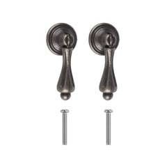 Bluecell 2pcs Antique Bronze Color Metal Drawer Tear Drop Cabinet