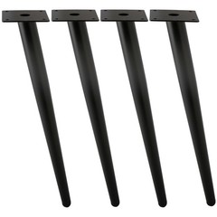 ALXEH Oblique Furniture Leg 30 Inch, Slant Tapered Metal Coffee Table Legs 4pcs,