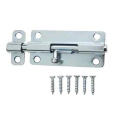 Everbilt 4 in. Zinc Plated Steel Door Gate Cabinet Safety Barrel Bolt 15242
