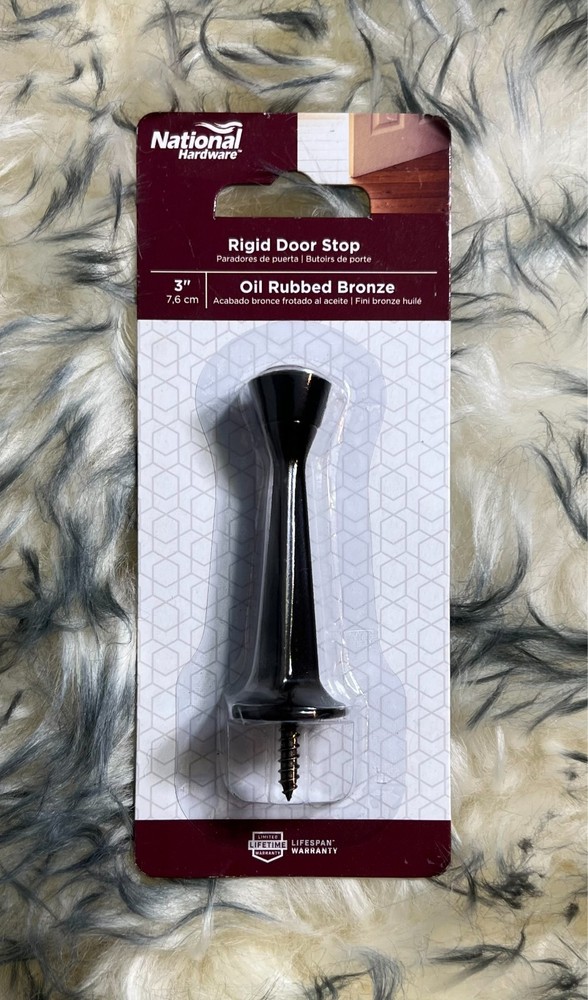 National Hardware, Rigid Doorstop, Oil-Rubbed Bronze, 3-In., N331-355