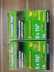 2 HILLMAN POWERPRO PREMIUM INTERIOR CABINET SCREWS 2′ & 1 3/4″…………..5G