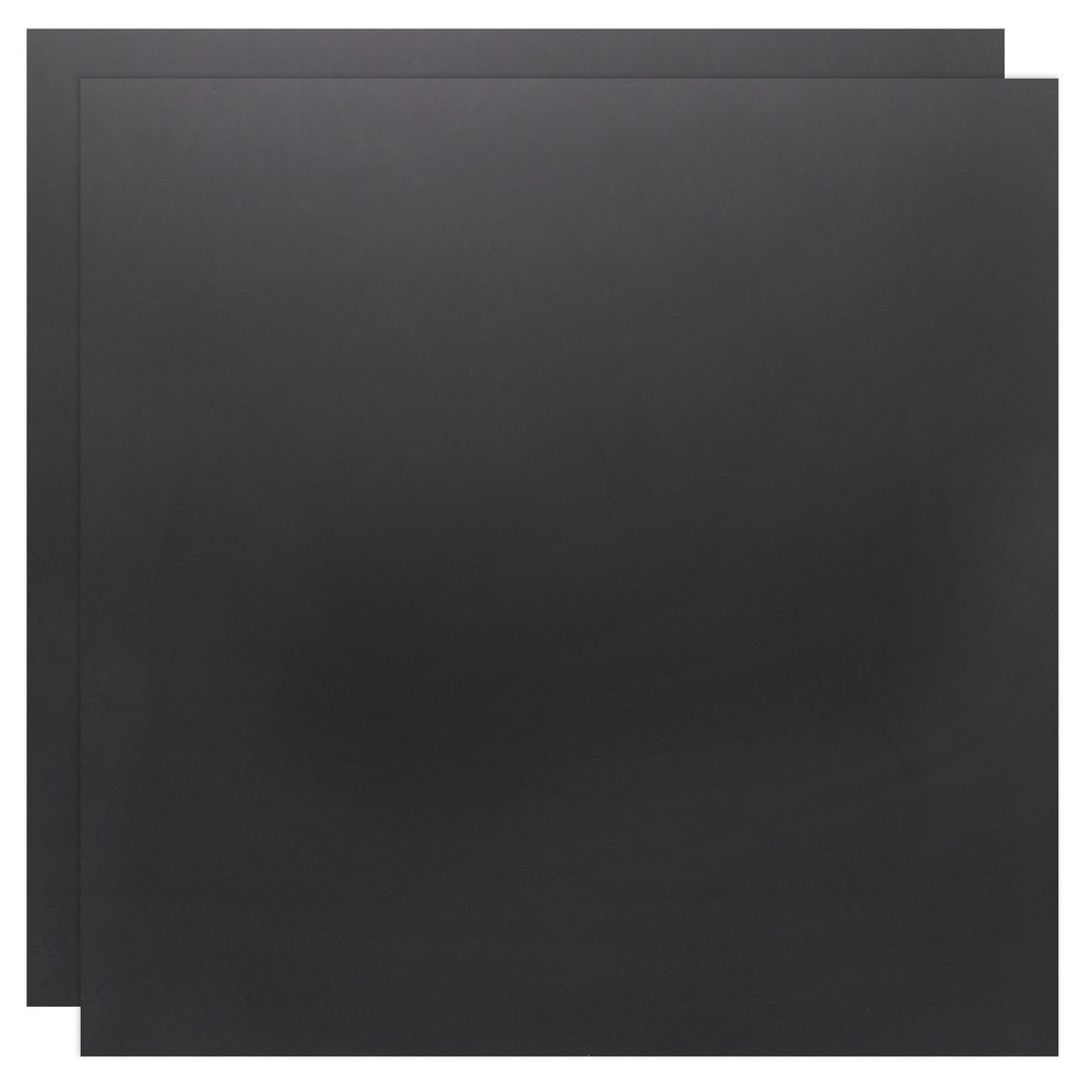 For ABS, 2 Sheets ABS Plastic 12x12cm Thickness 0.04″, Flexible Black