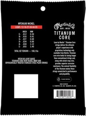 Round Titanium Wrapped Acoustic Guitar Strings w/ Light Tension for Lasting Tone