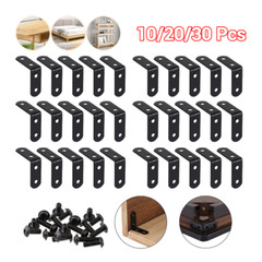 10/20/30 L Bracket Corner Brace Sets Black Stainless Steel 90 Degree Right Angle