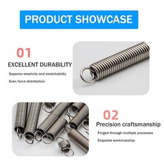 304 Stainless Steel Expansion Spring Extension Tension Spring Wire Dia 0.7mm-1mm