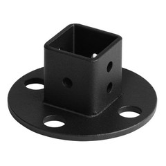 8 Pack 1″X1″Black Square Post Flange Base Anchor Deck Fence Railing Floor Mount