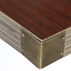 3/6cm Vintage Corner Braces Bracket Brass Wrap Angle 90°Corner Code Box Protect