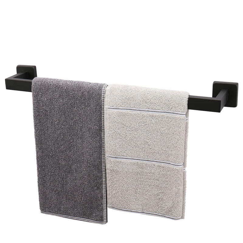 Tocten Bath Towel Rack – Square Base Thicken Sus304 Stainless Steel Towel Bar