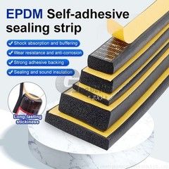 Self Adhesive Backed Seal EPDM Foam Rubber Strip 5mm-100mm width 1mm-40mm Thick