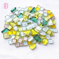 Sparkly Glitter Glass Mosaic Tile Mixed Color Shape for DIY Crafts 200g