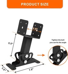 3PCS Roof Riser Brackets Kit Adjustable Pergola Beam 3.5 Post